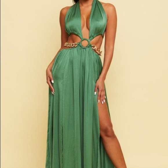 Fashion Nova Dresses & Skirts - ATHENA Essence Maxi Dress Green Size Small
